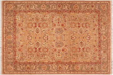 handmade Traditional Kafkaz Chobi Ziegler Tan Lt. Brown Hand Knotted RECTANGLE 100% WOOL area rug 5 x 7